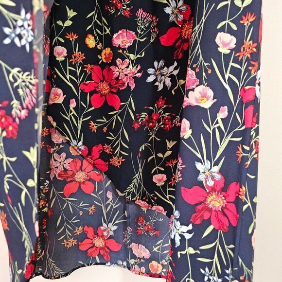 NEW W/O TAG LOFT HIGH LOW FLORAL WRAP STYLE BOHO SKIRT SIZE 12 / L - Picture 9 of 14